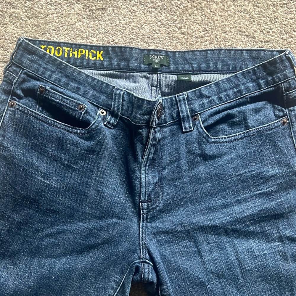 J crew jeans size 32 good condition toothpick straight leg style not worn much